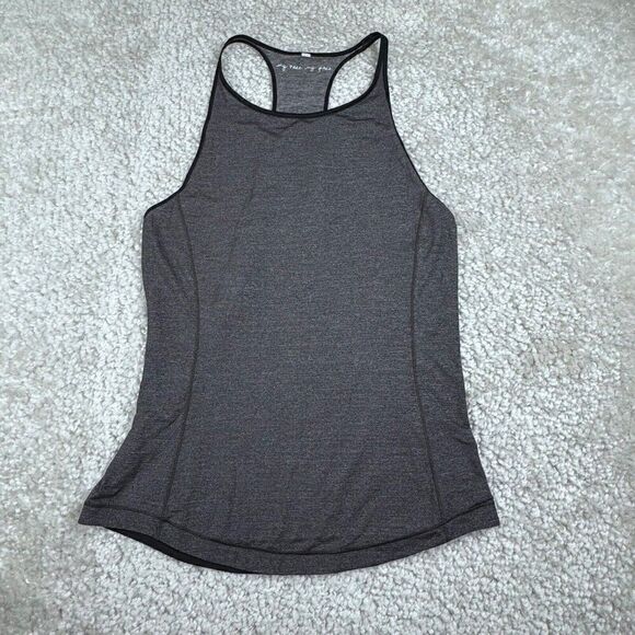 Lululemon Time To Sweat Tank My Race My Pace Heathered Black Gray - Picture 2 of 9